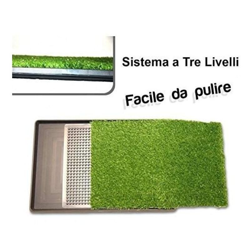  Lettiera MAXI wc per cani e gatti cuccioli di media taglia con erba sintetica assorbente ottima per addestramento Potty Patch