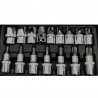 Valigetta bussole TORX maschio femmina auto 16 pz chiavi bussola 1/2 bulloni 