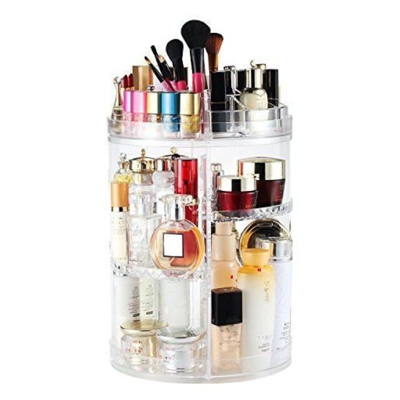 Organizzatore girevole portatrucco cosmetici box trucchi make up 18288