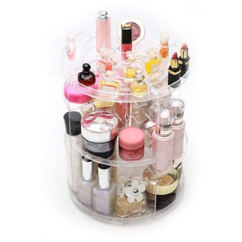 Organizzatore girevole portatrucco cosmetici box trucchi make up 18288