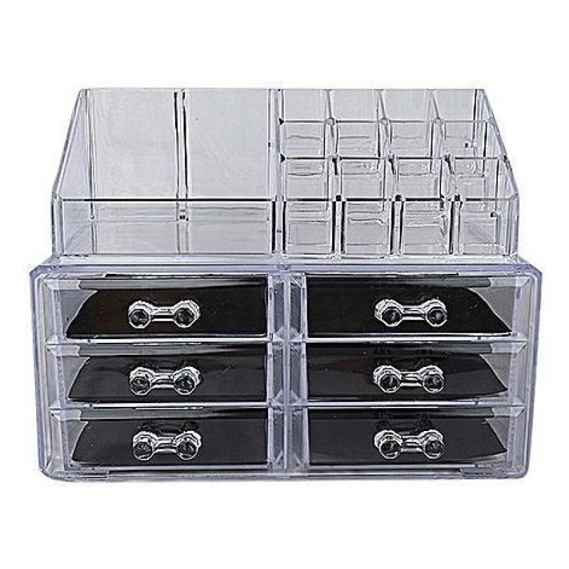 Organizzatore portatrucco cosmetici box trucchi make up donna specchio 18285