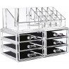 Organizzatore portatrucco cosmetici box trucchi make up donna specchio 18285