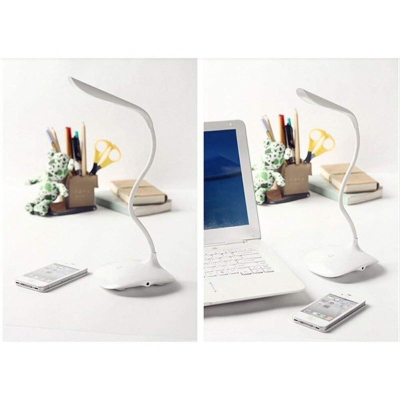 LAMPADA LED DA TAVOLO SCRIVANIA RICARICABILE TOUCH SNODABILE PIEGHEVOLE