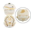 Box legno porta dentini da latte per maschio e femmina denti bambini cofanetto 