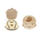 Box legno porta dentini da latte per maschio e femmina denti bambini cofanetto 