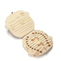 Box legno porta dentini da latte per maschio e femmina denti bambini cofanetto 