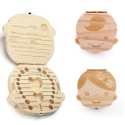 Box legno porta dentini da latte per maschio e femmina denti bambini cofanetto 
