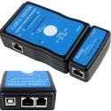 Tester cavi rete connessione Multifunzionale con segnalazione LED RJ45 RJ11 USB Cavo Tester Network Rete