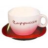 Set colazione 2x tazze da cappuccino 2 piattini scatola latta quattro colori 