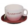 Set colazione 2x tazze da cappuccino 2 piattini scatola latta quattro colori 