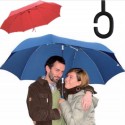 Ombrello DOPPIO per 2 persone con manico a C formato XXL umbrella con fodera