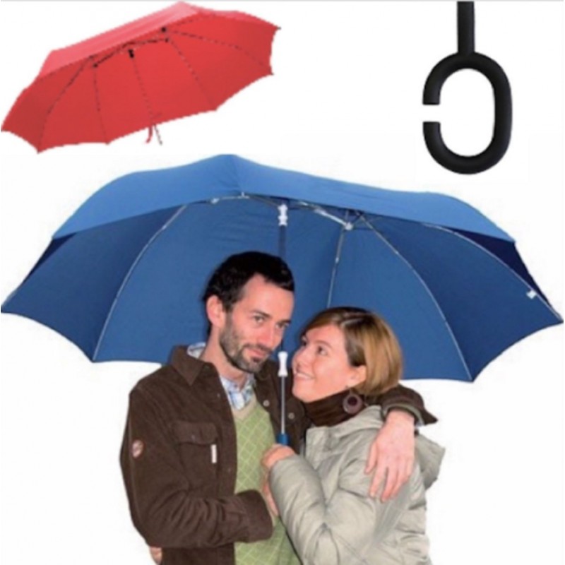 Ombrello DOPPIO per 2 persone con manico a C formato XXL umbrella con fodera