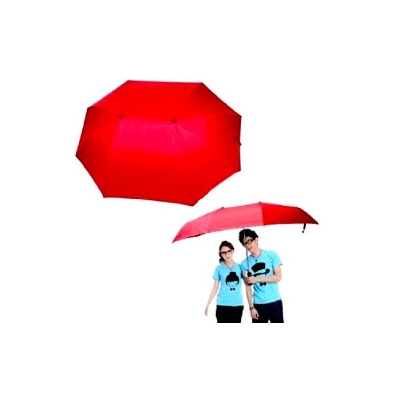 Ombrello DOPPIO per 2 persone con manico a C formato XXL umbrella con fodera