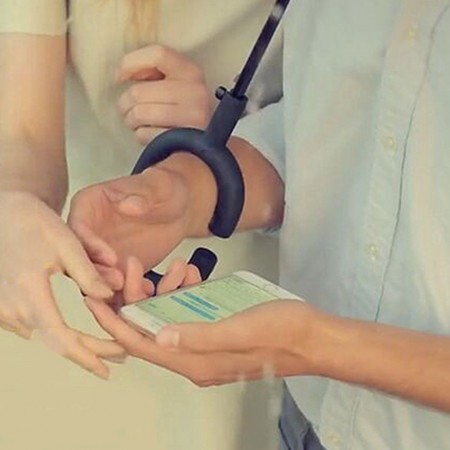 Ombrello DOPPIO per 2 persone con manico a C formato XXL umbrella con fodera