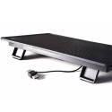 Base di appoggio e raffreddamento per PC portatili (14" max) con ventola silenziosa alimentata tramite USB e piedini di rialzo