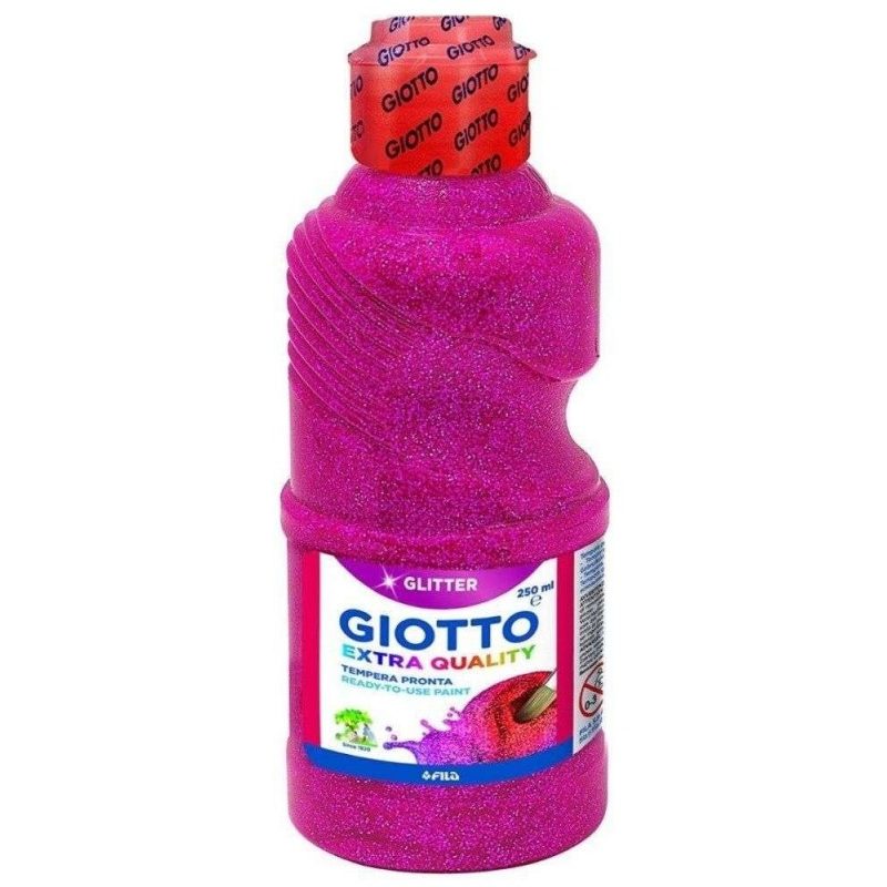 2x Tempera pronta GIOTTO 250 ml colore intenso FLUO liquida bambini scuola gioco 