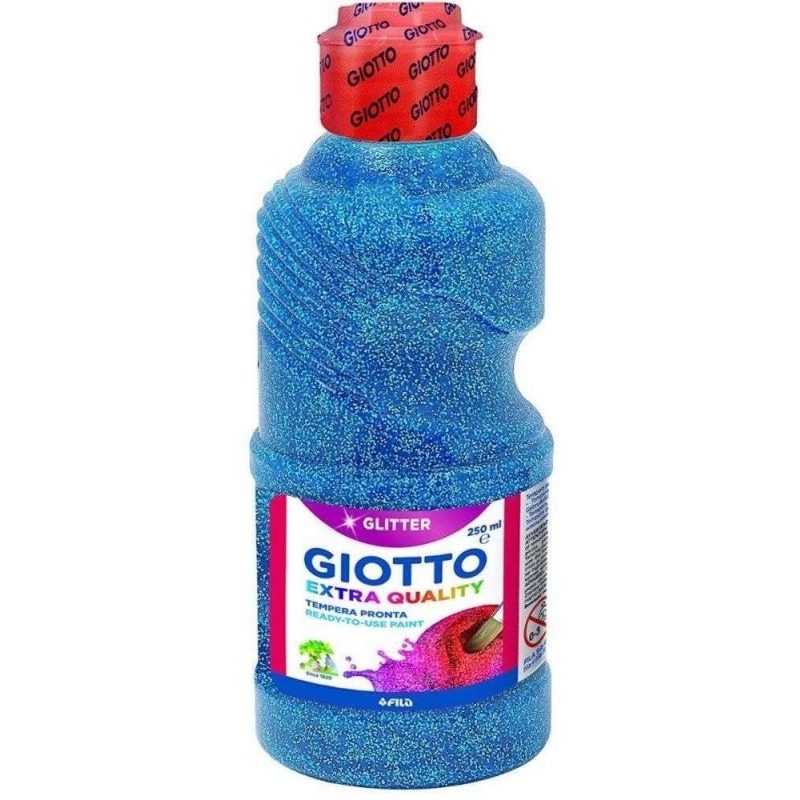 2x Tempera pronta GIOTTO 250 ml colore intenso FLUO liquida bambini scuola gioco 