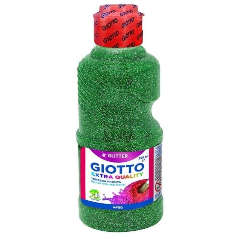 2x Tempera pronta GIOTTO 250 ml colore intenso FLUO liquida bambini scuola gioco 