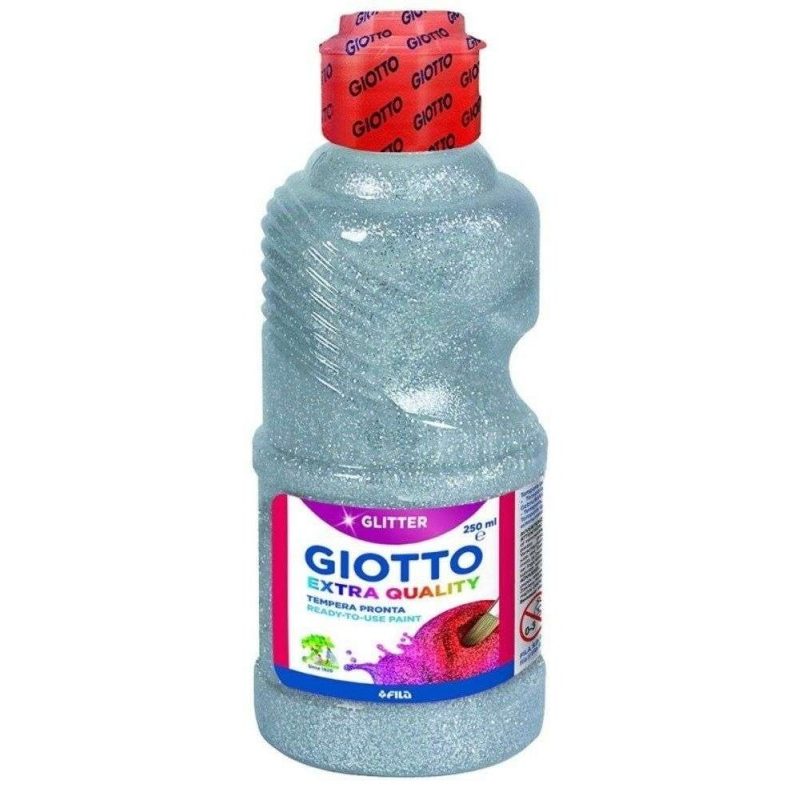 2x Tempera pronta GIOTTO 250 ml colore intenso FLUO liquida bambini scuola gioco 