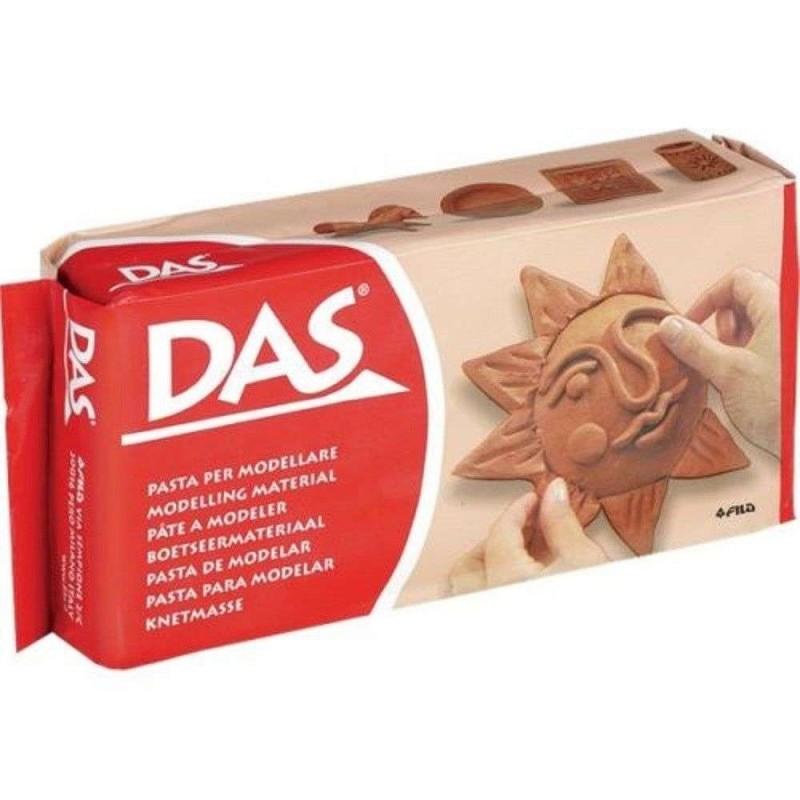 DAS 1/2kg pasta per modellare FILA creare scuola bambini lavoro terracotta 500g 