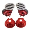 Coppia Trombe tuning auto cromate 12v moto camper clacson automobile bitonali