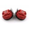Coppia Trombe tuning auto cromate 12v moto camper clacson automobile bitonali